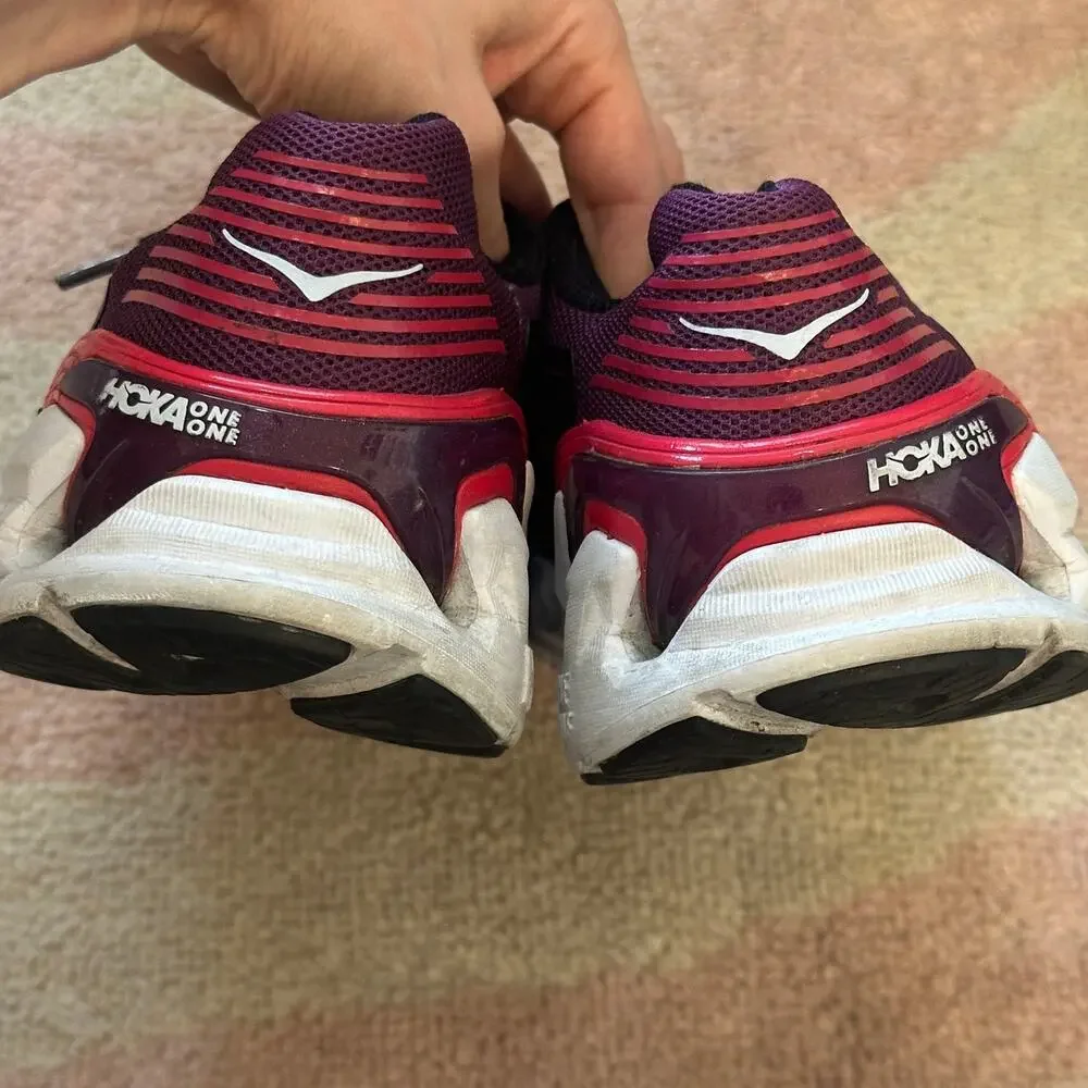 Hoka One One‎ Vanquish 3 Grape Juice Virtual Pink Running Shoes Cushion Sporty